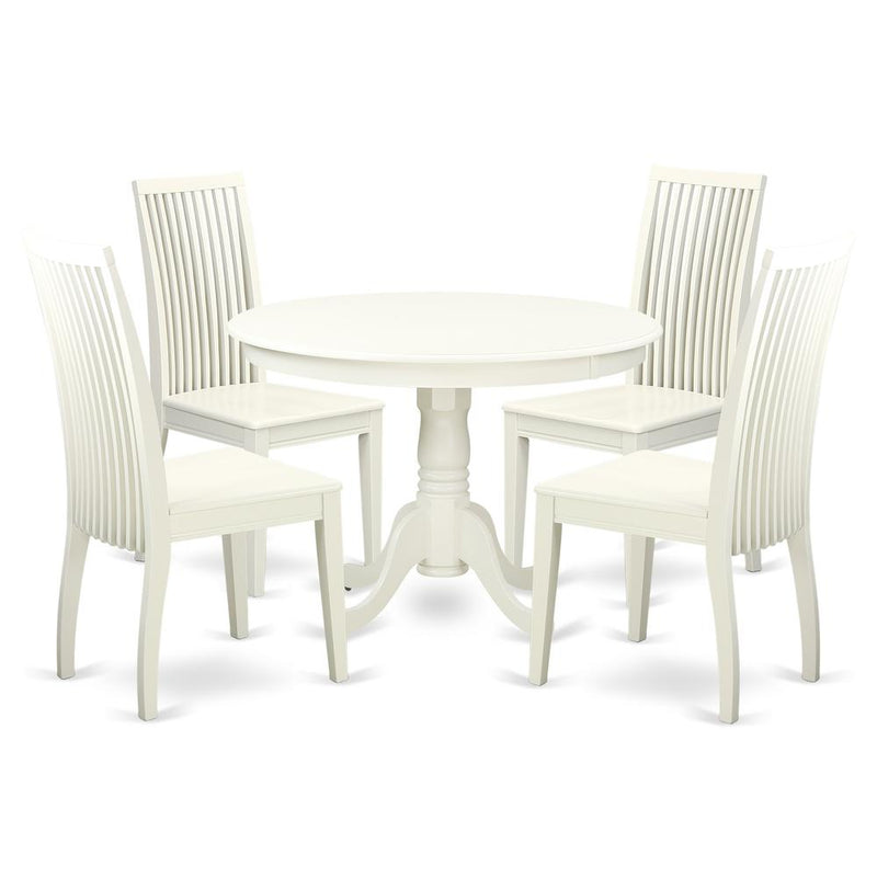 Dining Room Set Linen White, HLIP5-LWH-W