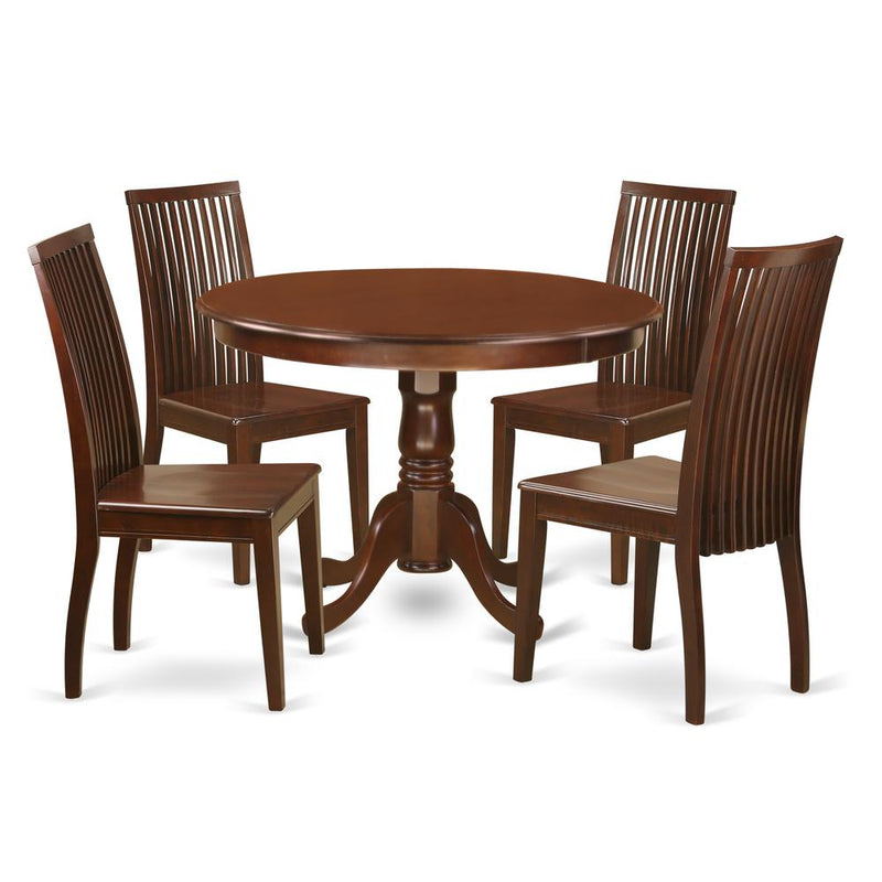 Dining Room Set Mahogany, HLIP5-MAH-W