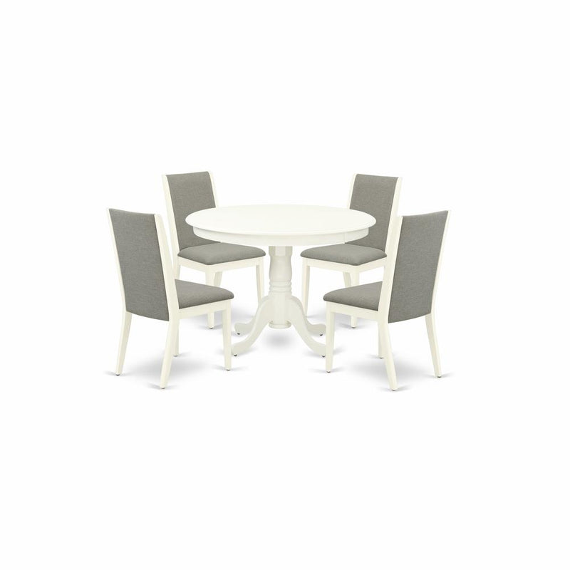 Dining Room Set Linen White, HLLA5-LWH-06