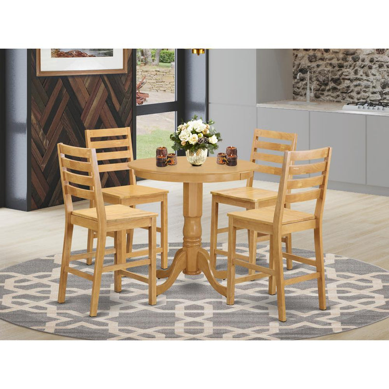 5  PC  Dining  counter  height  set-pub  Table  and  4  Dining  Chairs.