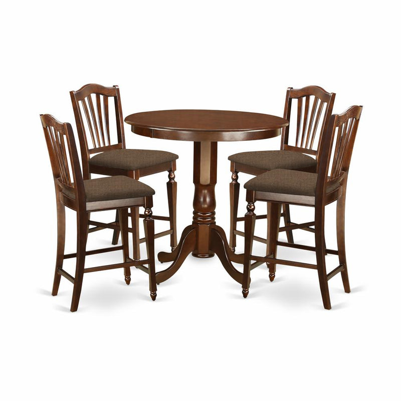 JACH5-MAH-C 5 Pc counter height Dining room set - high Table and 4 Kitchen Chairs.