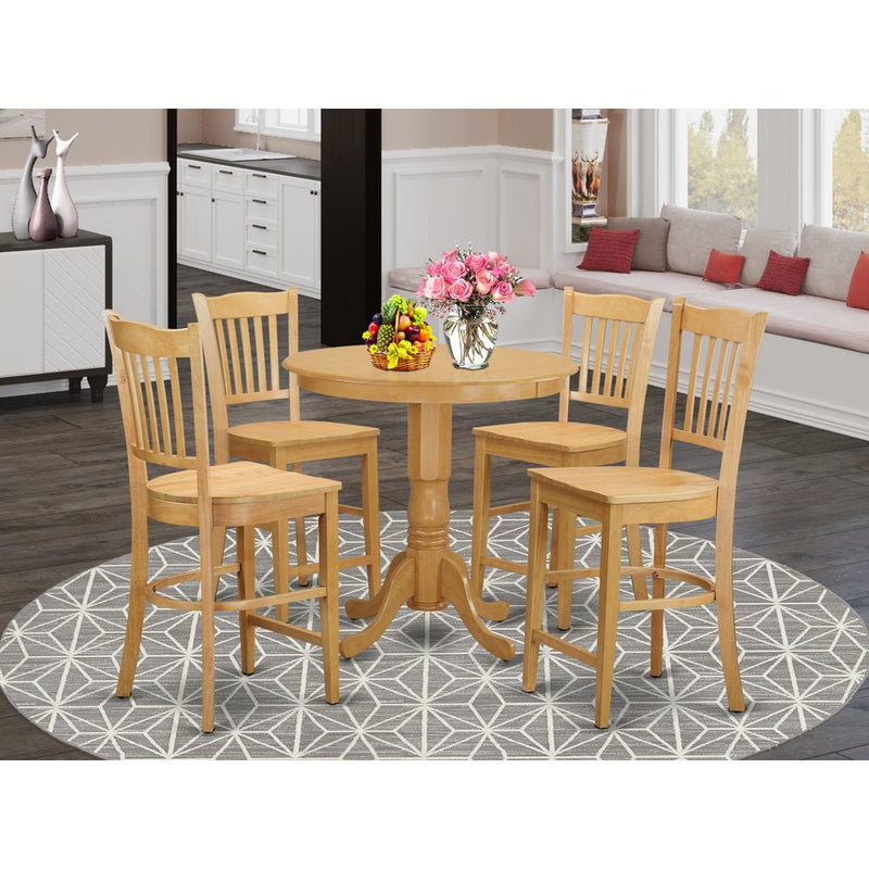 5  PC  counter  height  pub  set  -  Kitchen  Table  and  4  bar  stools.