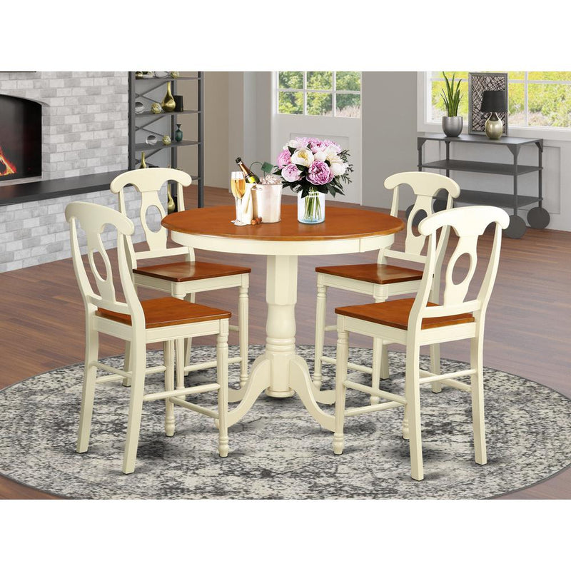 5  PC  counter  height  pub  set  -  Table  and  4  counter  height  stool.