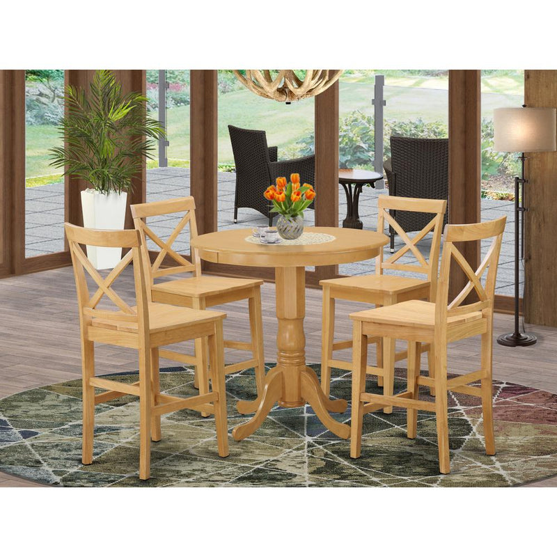 5  Pc  counter  height  Dining  room  set  -  high  top  Table  and  4  Kitchen  Chairs.