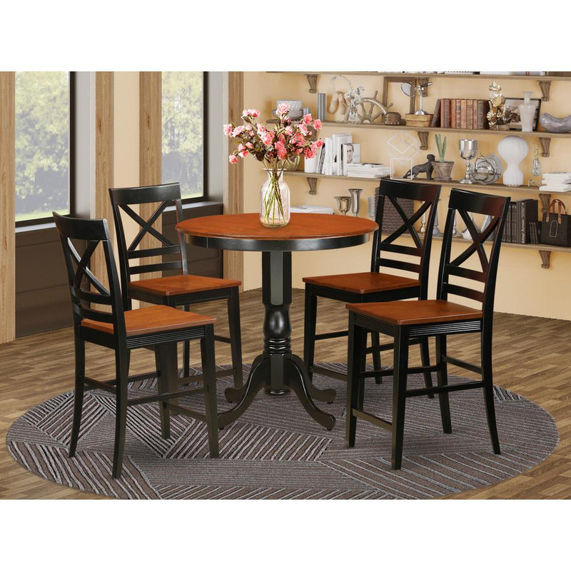 5  Pc  counter  height  Table  and  chair  set  -  high  top  Table  and  4  counter  height  stool.