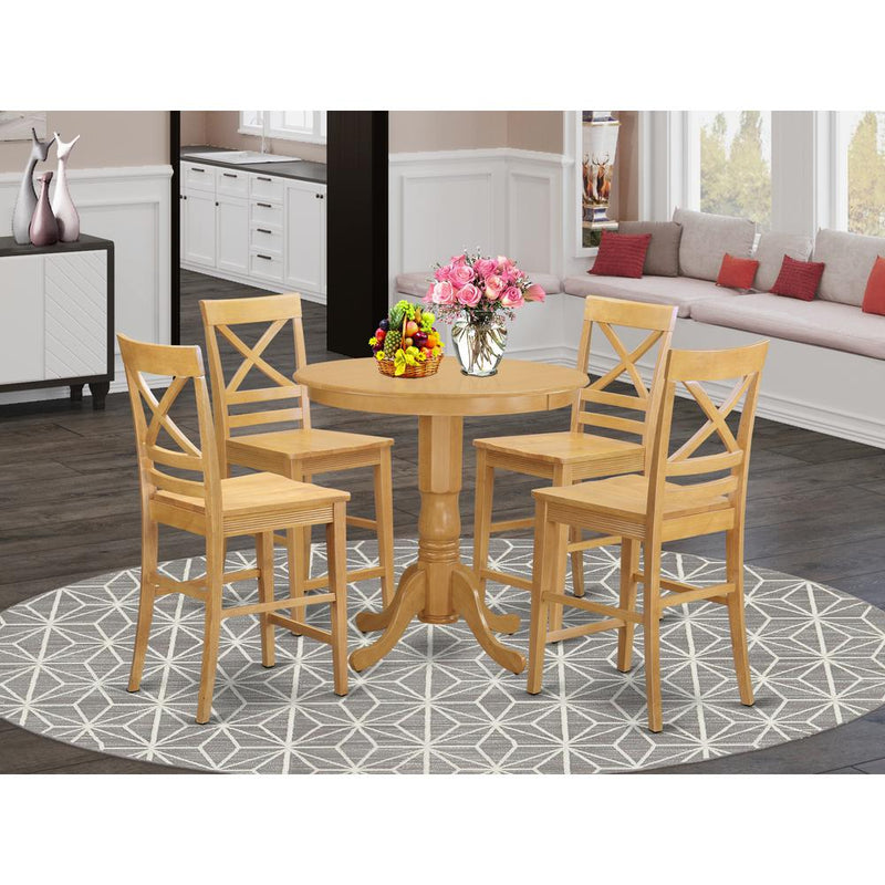 5  Pc  counter  height  set  -  Dining  Table  and  4  bar  stools.