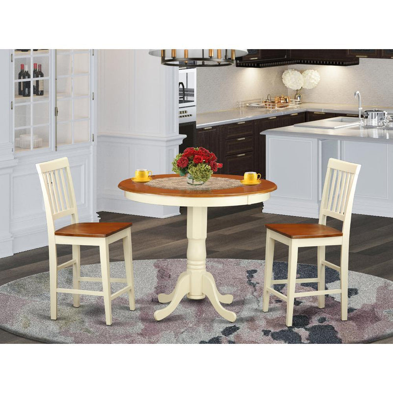 3  Pc  counter  height  Dining  set-counter  height  Table  and  2  Kitchen  Chairs