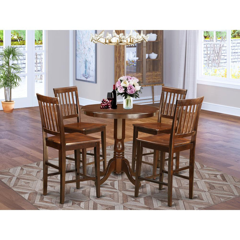 5  Pc  Dining  counter  height  set-pub  Table  and  4  Dining  Chairs.