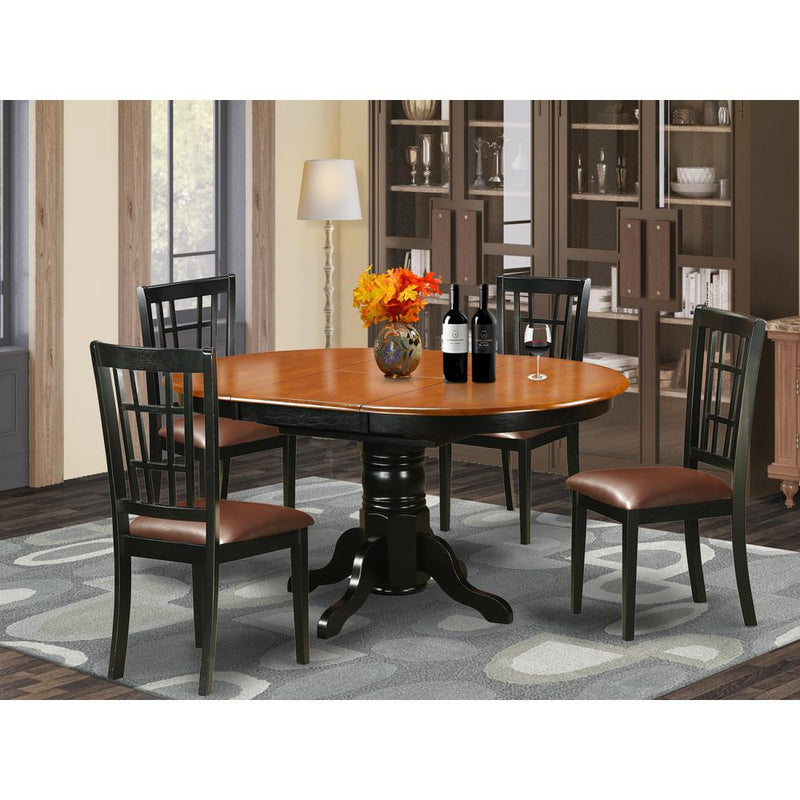 5  PC  Kitchen  Table  set-Dining  Table  with  4  Wooden  Kitchen  Chairs