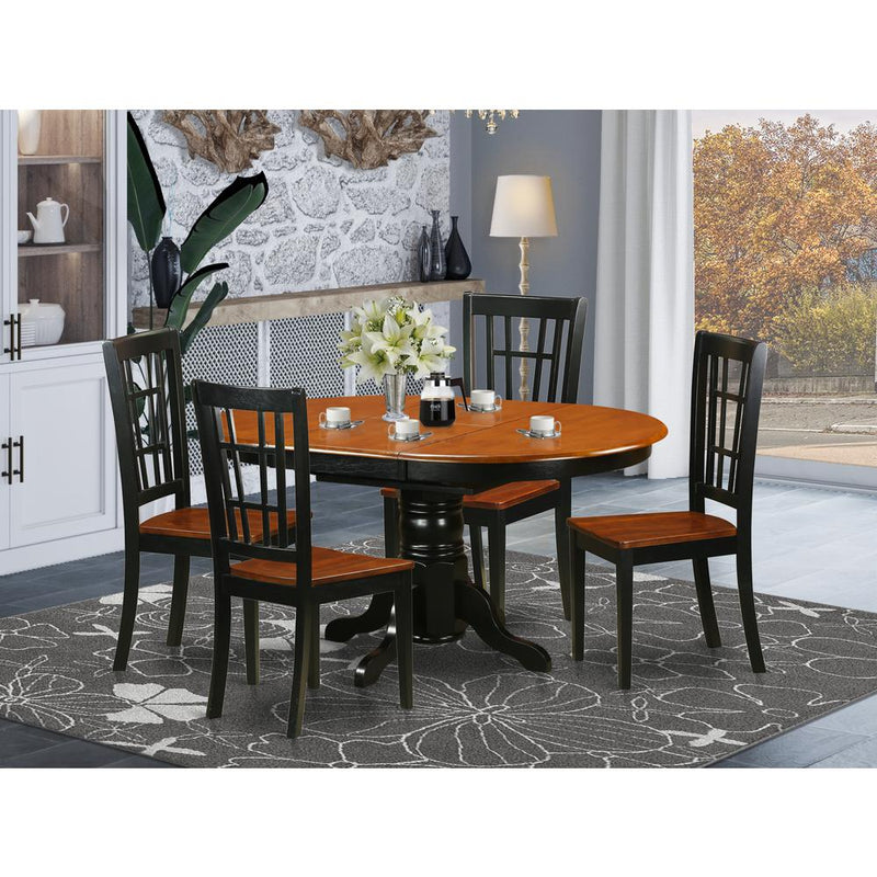 5  PC  Kitchen  Table  set-Dining  Table  and  4  Wooden  Kitchen  Chairs