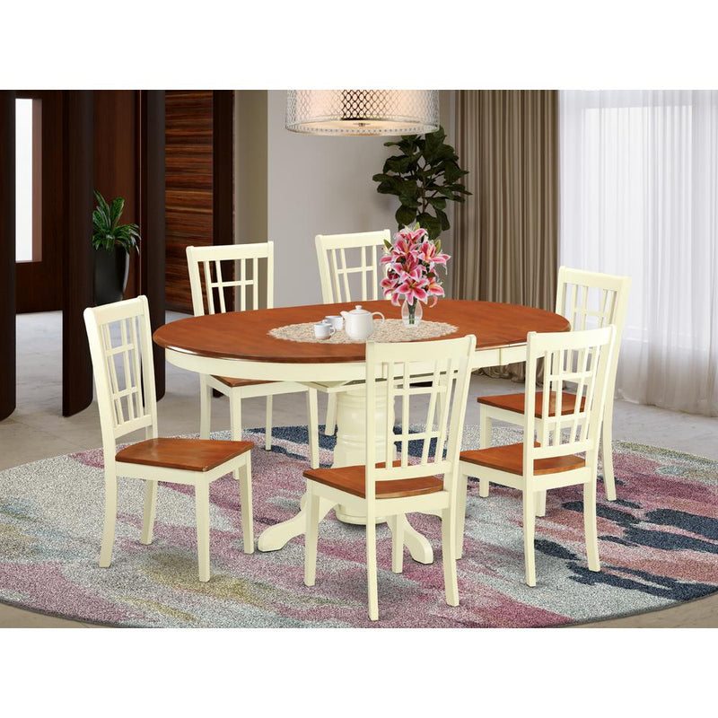 7  PC  Dining  room  set  -Small  Kitchen  Table  and  6  Dining  Chairs