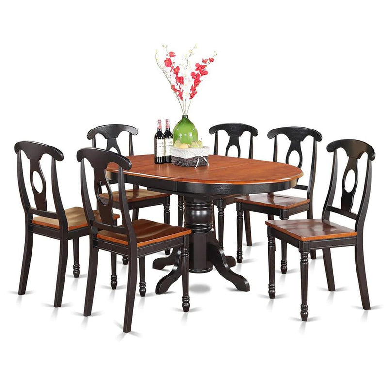 7  Pc  Dining  room  set-Oval  Dining  Table  and  6  Dining  Chairs