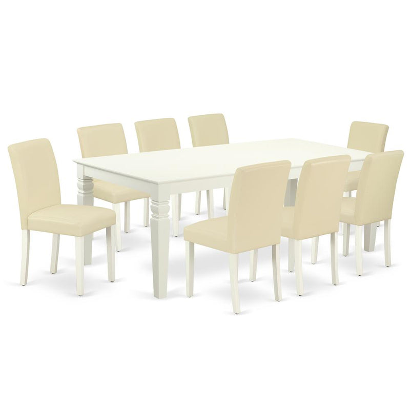 Dining Room Set Linen White, LGAB9-LWH-64