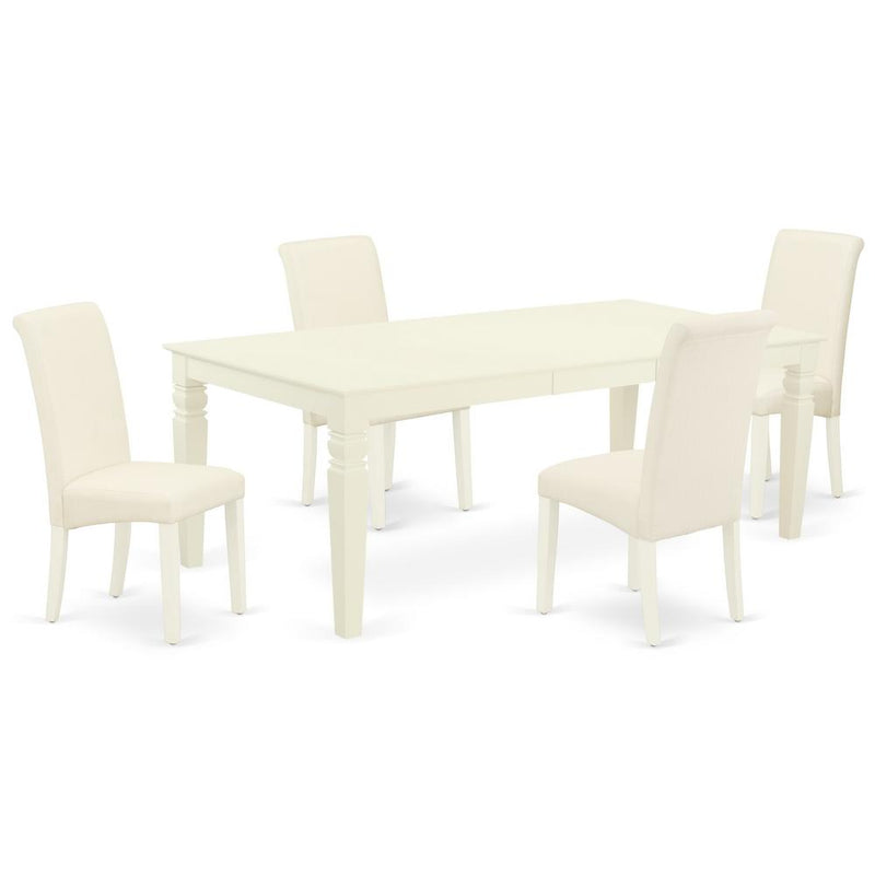 Dining Room Set Linen White, LGBA5-LWH-01