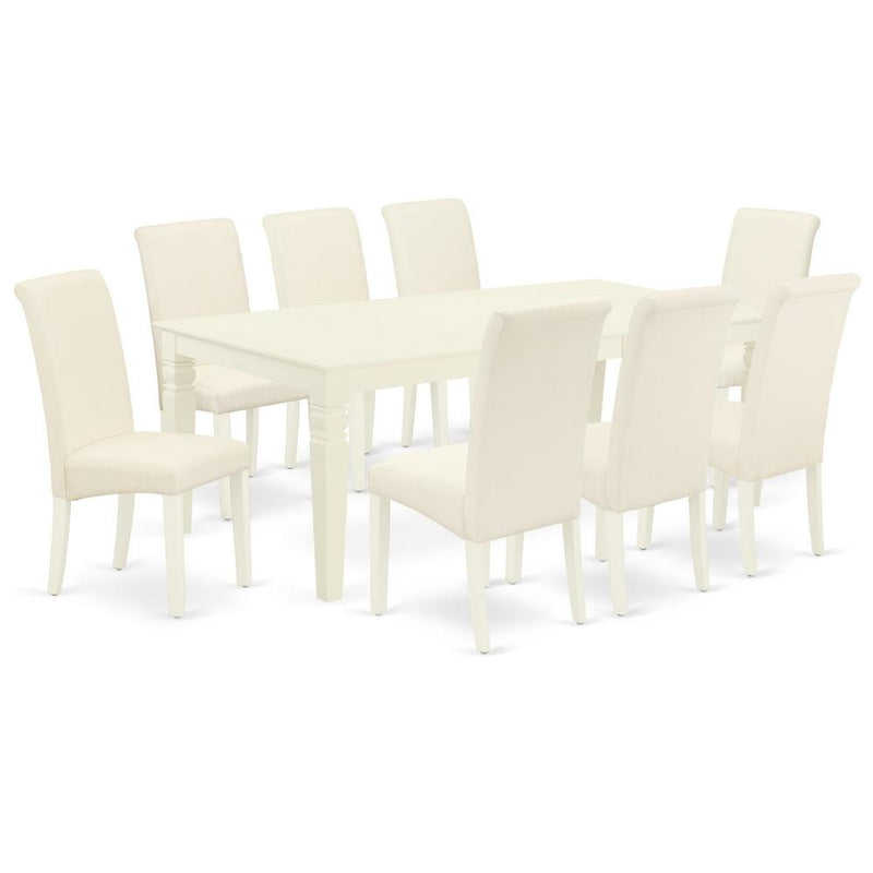 Dining Room Set Linen White, LGBA9-LWH-01