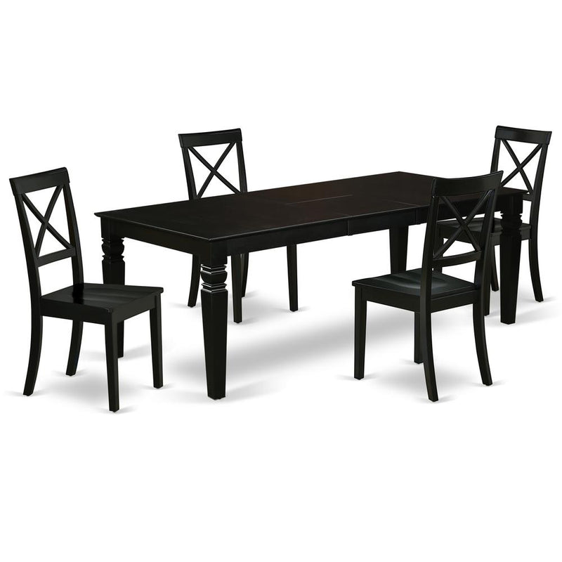 Dining Room Set Black, LGBO5-BLK-W