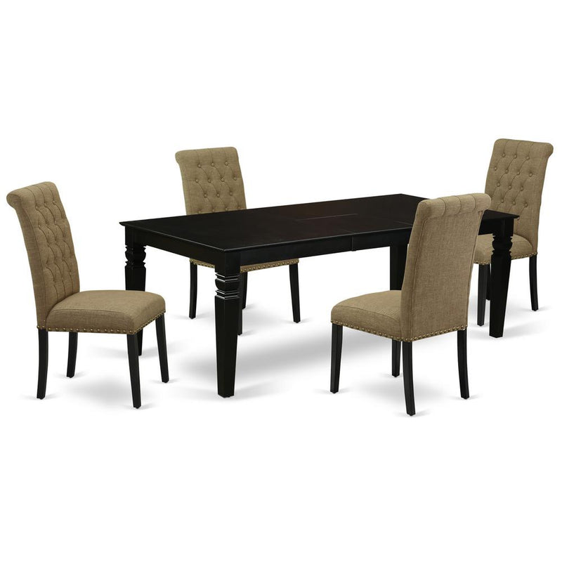 Dining Room Set Black, LGBR5-BLK-17