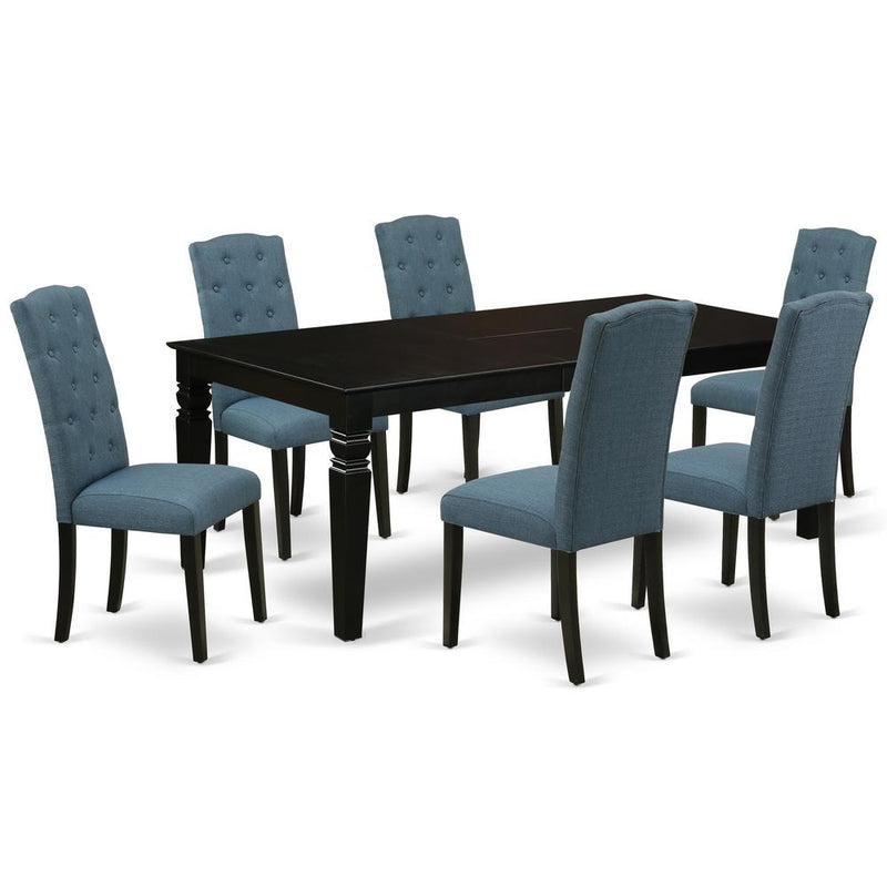 Dining Room Set Black, LGCE7-BLK-21