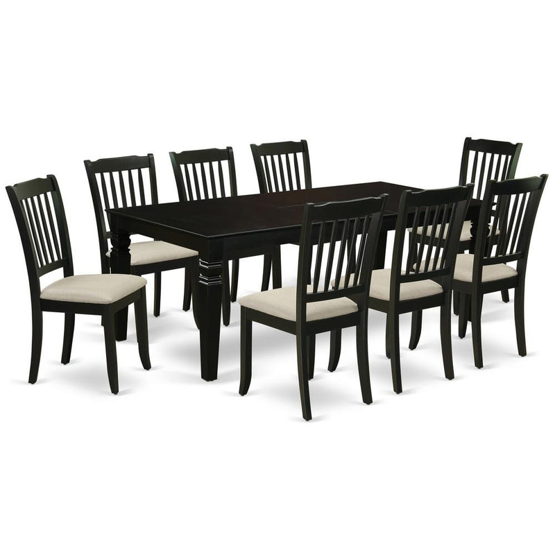 Dining Room Set Black, LGDA9-BLK-C