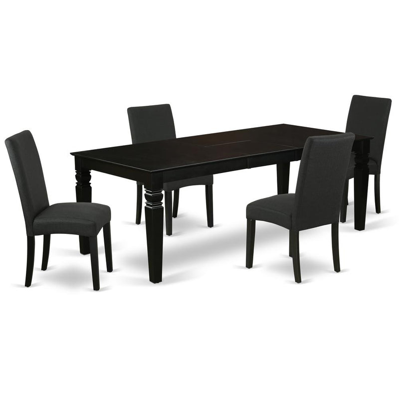 Dining Room Set Black, LGDR5-BLK-24