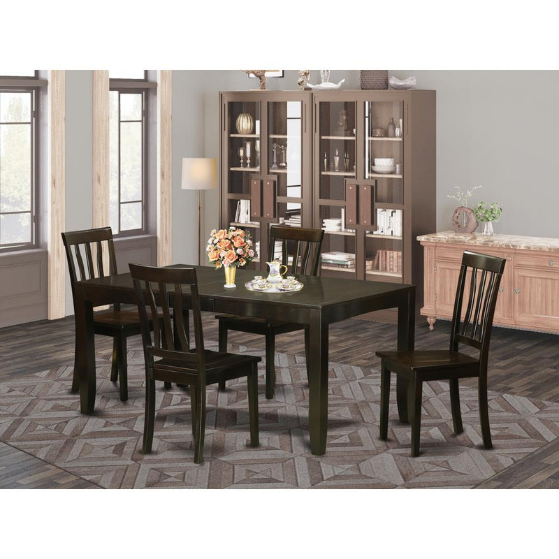 5  Pc  Dining  room  set  for  4-Dining  Table  with  Leaf  and  4  Kitchen  Chairs.