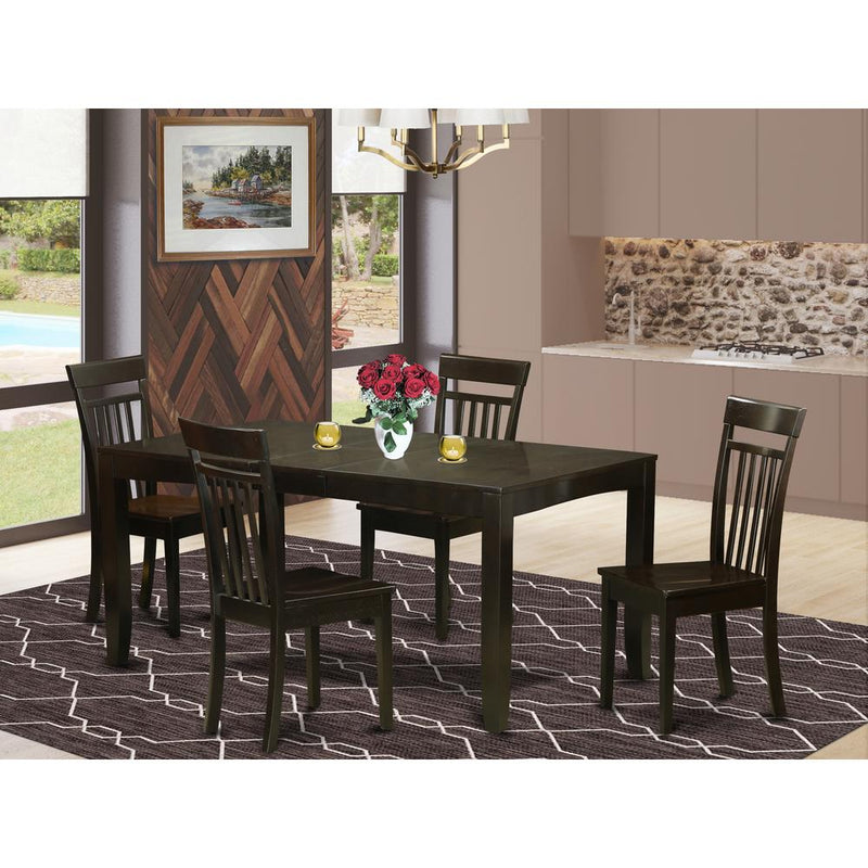 5  Pc  Dining  room  set  for  4-Dining  Table  with  Leaf  and  4  Dining  Chairs