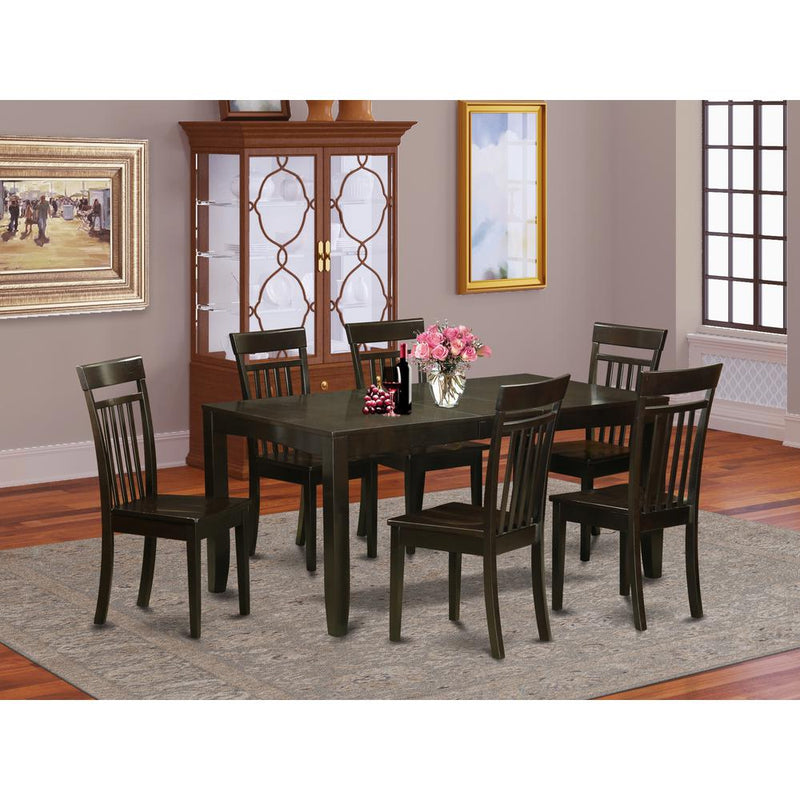 7  Pc  Dining  room  set-Kitchen  Tables  with  Leaf  and  6  Chairs  for  Dining  room