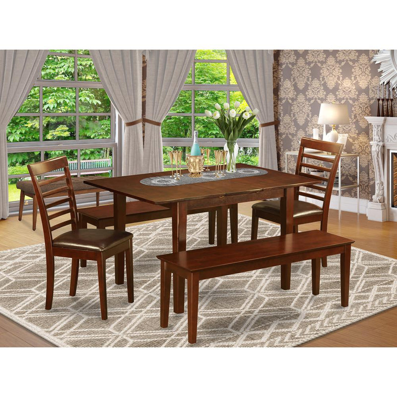 5  Pc  dinette  set-small  Dining  Tables  and  2  Dining  Chairs  and  2  Benches