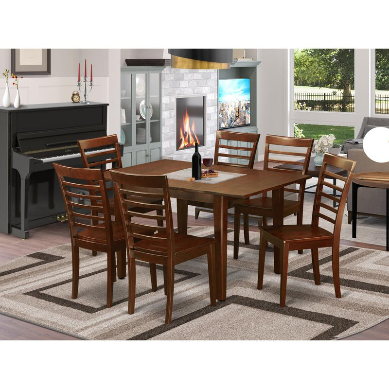 7  Pc  dinette  set  for  small  spaces-Kitchen  Table  and  6  Chairs  for  Dining  room