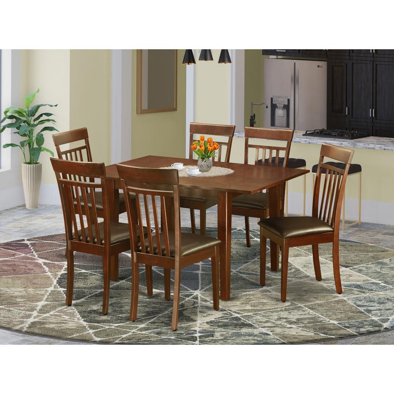 7  Pc  Kitchen  nook  Dining  set-small  Table  and  6  Dining  Chairs