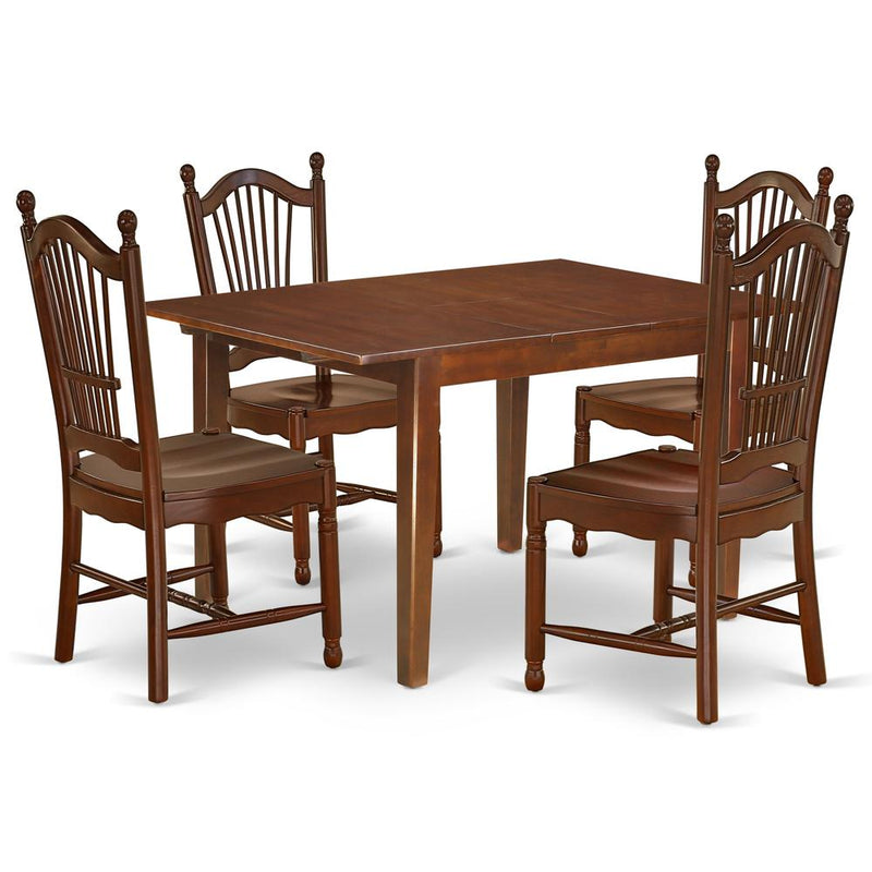 Dining Room Set Mahogany, MLDO5-MAH-W