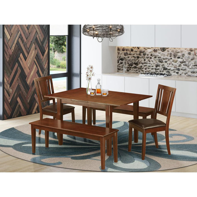 5  Pc  Kitchen  dinette  set-small  Dining  Tables  plus  2  Dining  Chairs  and  2  Benches