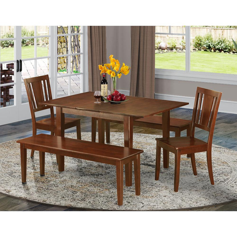 5  Pc  dinette  set  for  small  spaces-Tables  2  Dining  Chairs  and  2  Benches