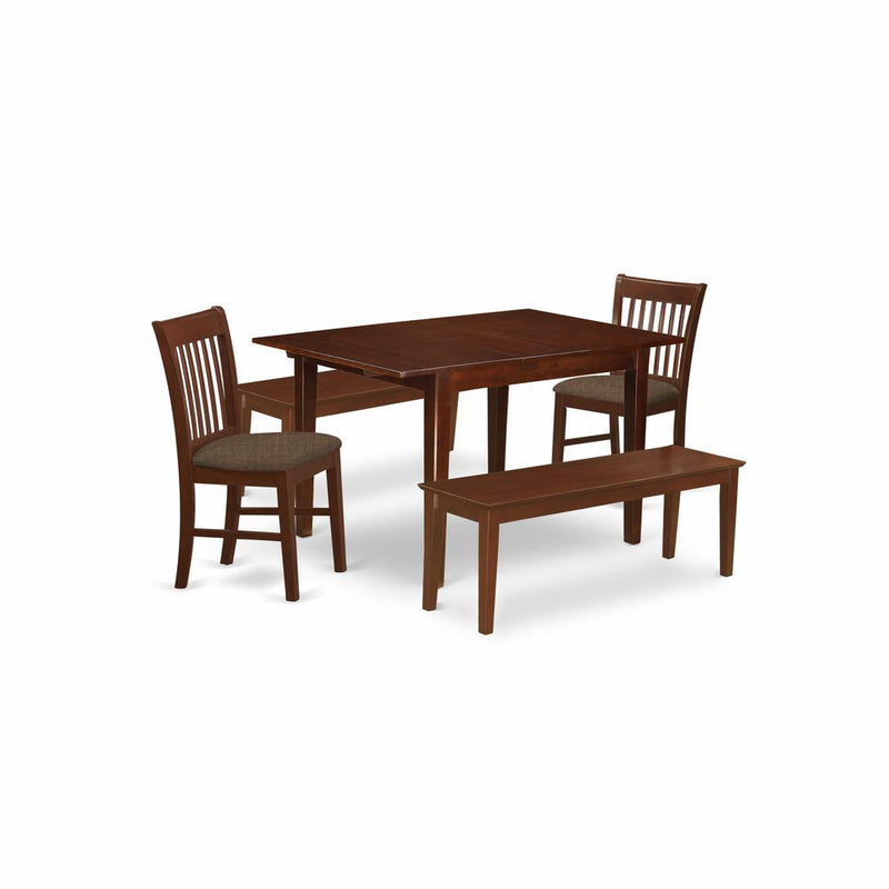 MLNO5C-MAH-C 5 Pc dinette set-small Dining Tables and 4 Kitchen Dining Chairs