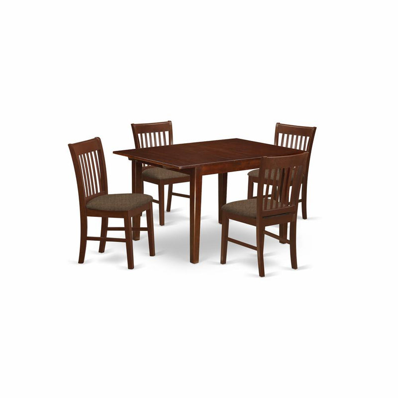 MLNO5-MAH-C 5 Pc Kitchen nook Dining set-small Dining Tables and 4 Dining Chairs