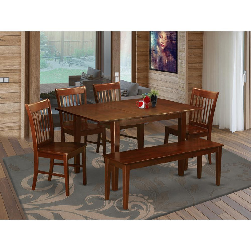 6  Pc  small  Kitchen  Table  set-  Tables  and  4  Dining  Chairs  and  Dining  Bench