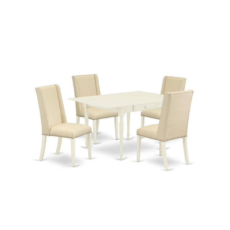 Dining Room Set Linen White, MZFL5-LWH-01