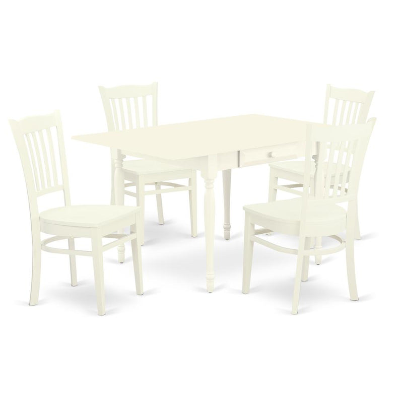 Dining Room Set Linen White, MZGR5-LWH-W