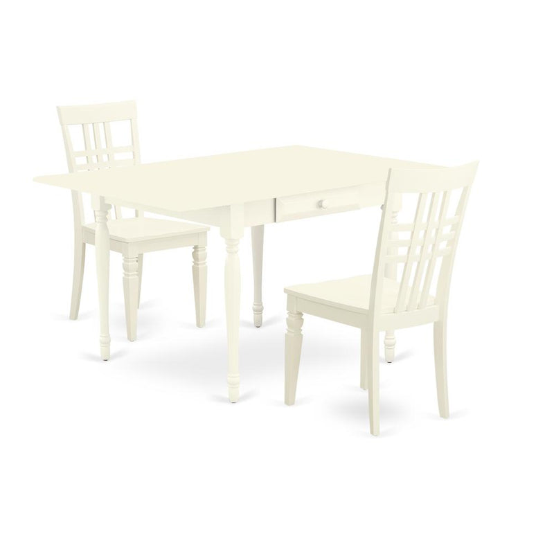 Dining Room Set Linen White, MZLG3-LWH-W