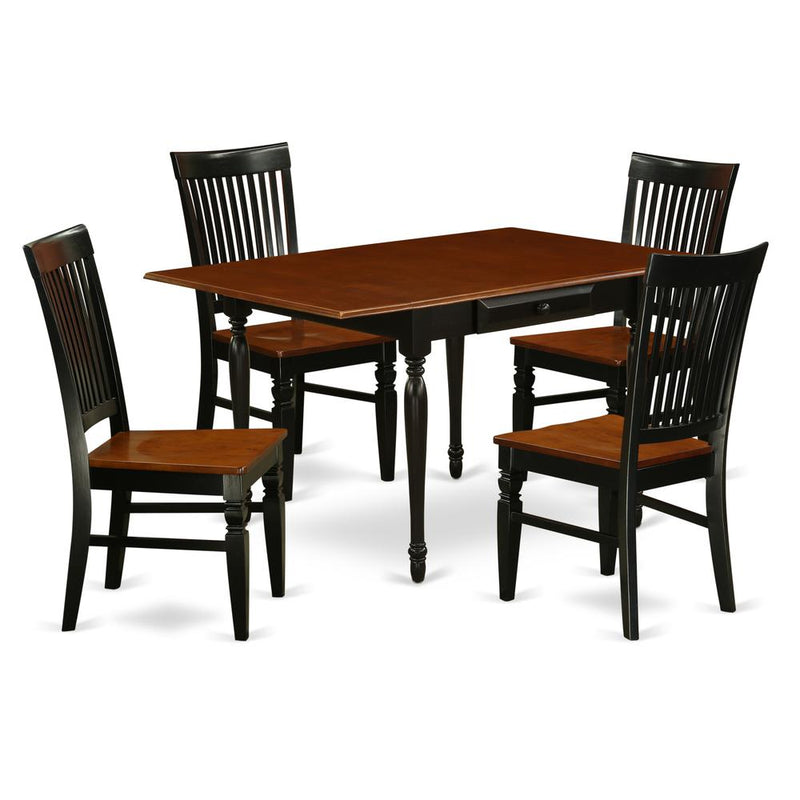 Dining Room Set Black & Cherry, MZWE5-BCH-W