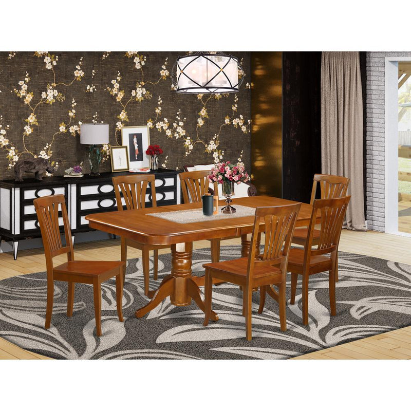 7  Pc  formal  Dining  room  set-Dining  Table  and  6  Kitchen  Dining  Chairs