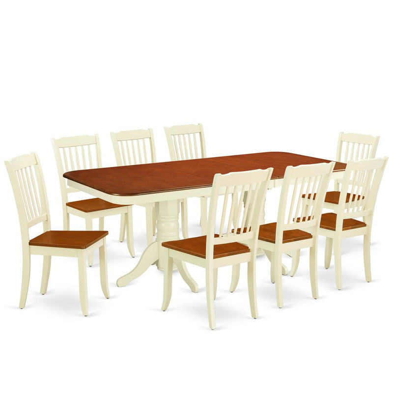 Dining Room Set Buttermilk & Cherry, NADA9-BMK-W