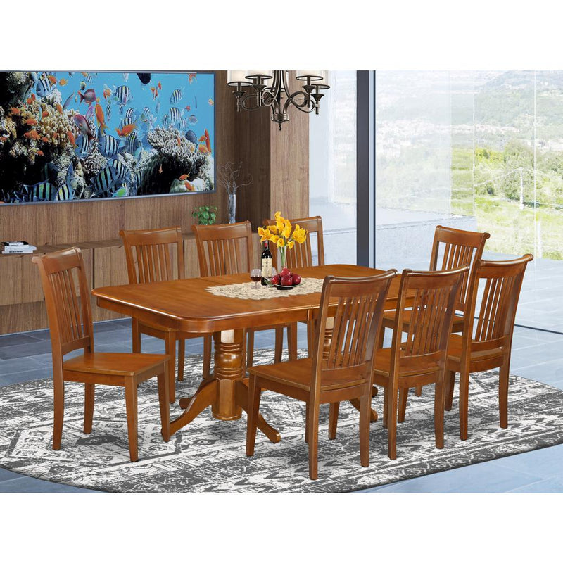 9  Pc  Dining  room  set  Table  with  Leaf  and  8  Kitchen  Dining  Chairs