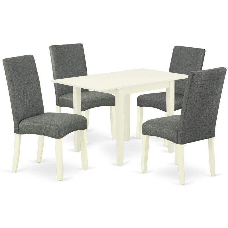 Dining Room Set Linen White, NDDR5-LWH-07