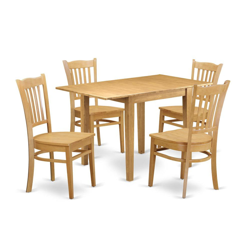 Dining Room Set Oak, NDGR5-OAK-W