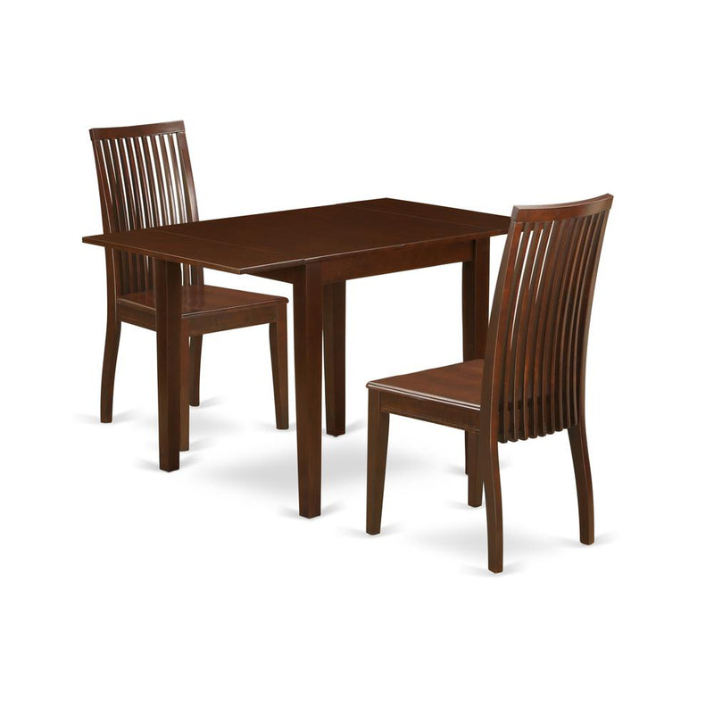 Dining Room Set Mahogany, NDIP3-MAH-W