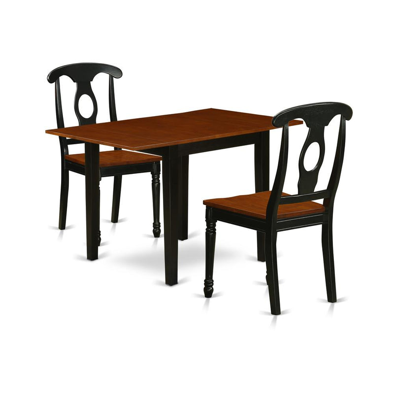 Dining Room Set Black & Cherry, NDKE3-BCH-W