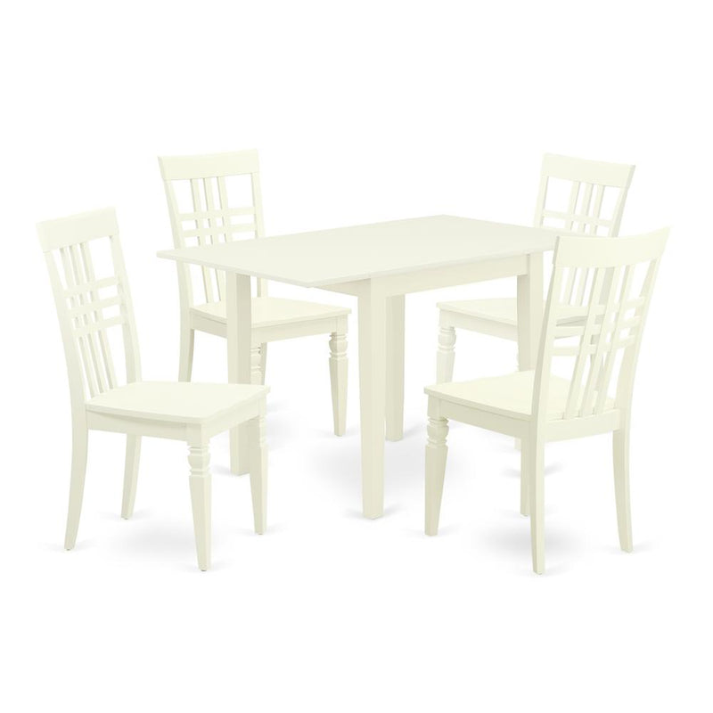 Dining Room Set Linen White, NDLG5-LWH-W