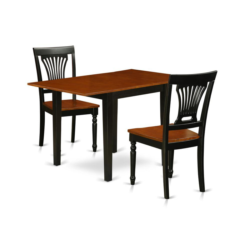 Dining Room Set Black & Cherry, NDPL3-BCH-W