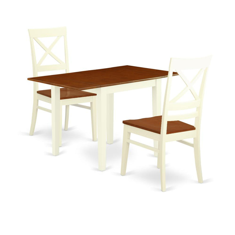 Dining Room Set Buttermilk & Cherry, NDQU3-WHI-W